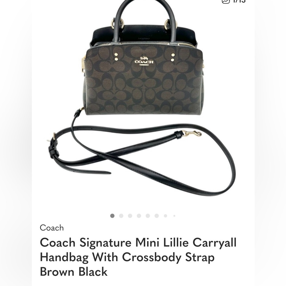 Coach Lillie Carryall Signature Canvas